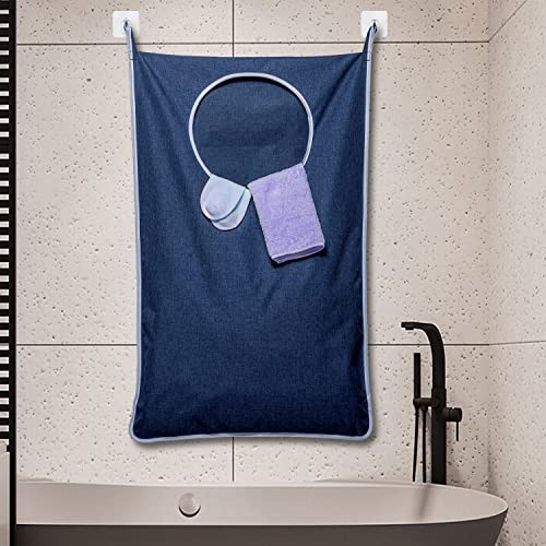 KEEPJOY XL Hanging Laundry Hamper Bag, Large 36"x22" Clothes Hanging Hamper with Strong Hooks for Dirty Clothes Laundry Storage Bag (Blue,1-Pack) - color: Blue