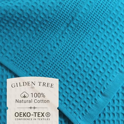 GILDEN TREE Waffle Bath Sheet Large Bath Towels Quick Dry Thin Body Towels, 40x80 Oversized Bath Towels for Adults, Classic Style (Aqua) - color: Aqua, size: Bath Sheet