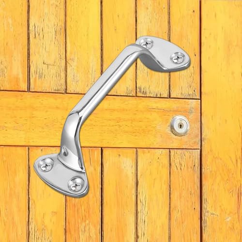6" Grab Bar, Marine Grade 316 Stainless Steel Bath Shower Bars Heavy Duty Bathroom Hand Rail Safety Handle Pull for Elderly Seniors Assist, for Home Boat Yacht Rvs Garage Barn Gate Door Handles - size: 1Pcs