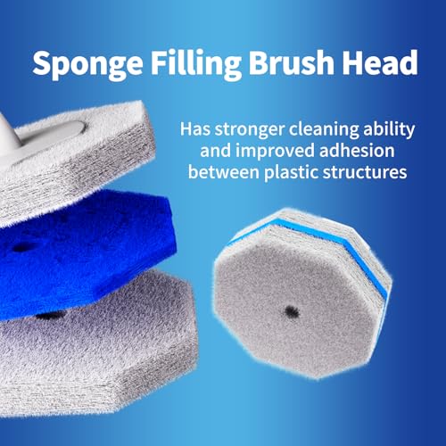 Hohoky 80Pcs Toilet Brush Refills for Disposable Toilet Bowl Brush Scrubber Cleaner Refill Pads,Toilet Brush Replacement Compatible Heads with Most Toilet Brushes Scrubber