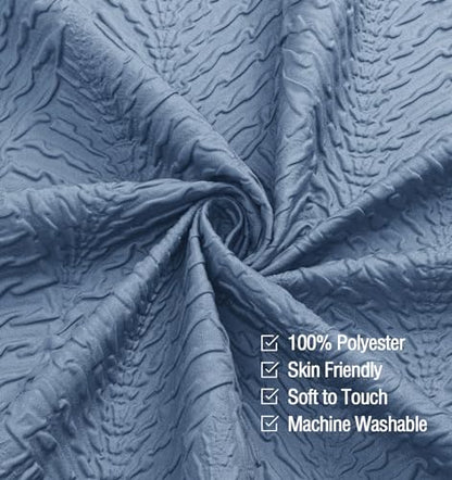 Ombre Blue Shower Curtain for Bathroom, Farmhouse Bath Curtain 72x72 - color: Ombreblue, size: 72"W x 72"L (Pack of 1)