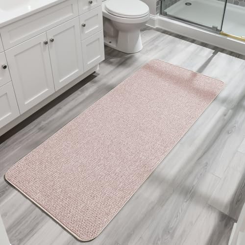 Bosap Bath Mat,Ultra Thin Bathroom Runner Rugs,Large Bath Mats for Bathroom,Quick Dry,Non-Slip,Machine Washable,Low Pile,Bath Rug,Shower Outside,Sink,Home Decor Accessories.Beige,3'x6'(36x72inch) - color: Beige, size: 3' X 6' (Runner)