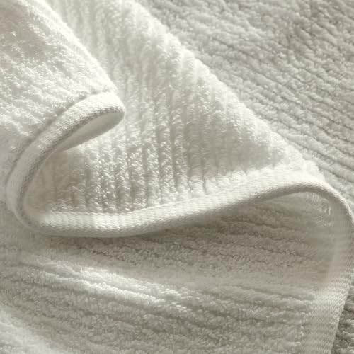BOLL & BRANCH Turkish Ribbed Washcloth Set, Cream | Set of 2 - 100% Organic Turkish Cotton - Soft Absorbent Luxury Spa Washcloths, Ribbed Texture - Quick Dry Bathroom Essentials - color: Cream, style: Turkish Ribbed