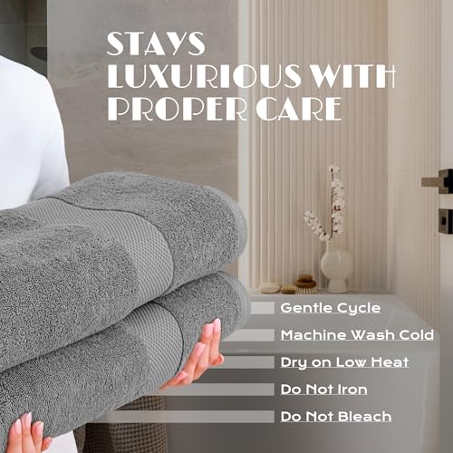 Luxury Soft Bath Sheet Towels Set - 650 GSM Cotton Luxury Bath Towels Extra Large 35x70 | Highly Absorbent and Quick Dry | Hotel Quality Extra Large Bath Towels Oversized, Light Gray, 2 Pack - color: Light Gray, size: Bath Sheets, 2 Pack
