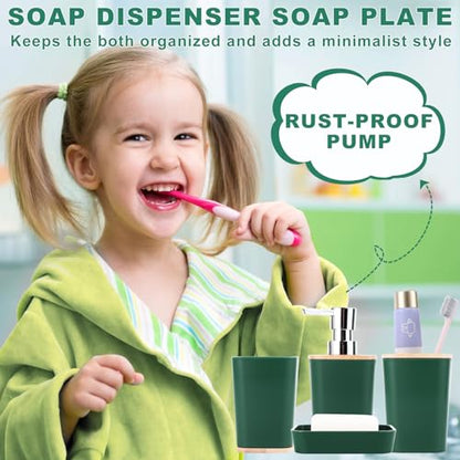 XLHOMO Dark Green Bathroom Sets with Shower Curtain and Rugs,Bathroom Sets Shower Curtain Set with Extra Soft and Absorbent Bathroom Rugs Green Bathroom Accessories - size: Bath Set+Shower Curtain+Bath Rugs, style: Dark Green