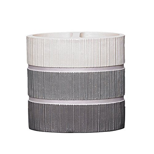 Zahari Home Modern Line Toothbrush Holder - Modern Western Design - Stylish Bathroom Essential - Luxury Decor for Toothbrushes and Toothpaste - Organize with Classic Charm - color: Grey, size: 4.25" x 3" x 3" Tooth Brush Holder