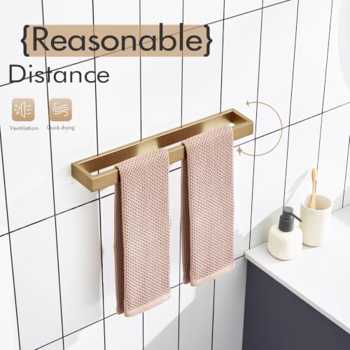 KOKOSIRI Towel Holder 16-Inch Hand Towel Bar Kitchen Rack Champagne Bronze Stainless Steel for Bathroom Wall Mount, 1 Pack B4008CPG-L16 - color: Champagne Bronze, size: 16-Inch