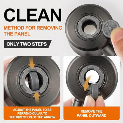 Metal Swivel Sink Faucet Aerator Extender for Kitchen Bathroom | 360° Swivel Faucet Nozzle with 55/64'' Female Thread, Dual Modes Sink Sprayer Attachment, Anti-clogging Design, Gun Gray - color: Gun Gray