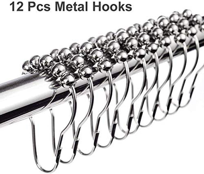 Ryhpez Shower Curtain Liner - Clear Shower Curtain Set with Hooks | 72"x78"… - color: Water Cube, size: 72"W x 78"L (Pack of 1)