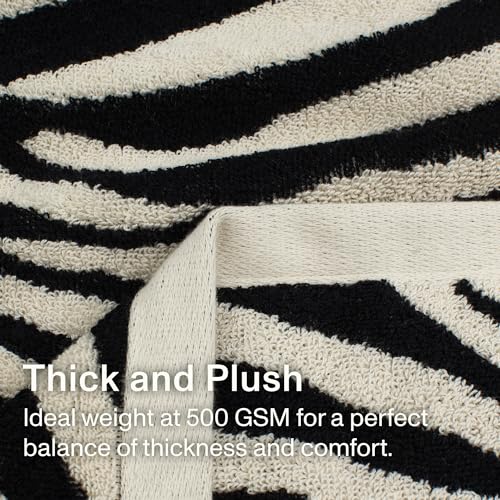 Everlayer Luxury Bath Sheets, 2 Pack, 40 x 59 Inch, Made in Portugal | 500 GSM, 100% Combed Cotton, Utra-Soft & Plush, Reversible Design, Oeko-Tex Certified, Incl 2 Pcs Bath Sheets, Black Allover - color: Black Allover, size: Bath Sheet, style: 2 Pcs
