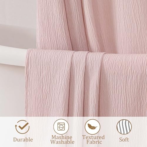 Aiyufeng 3D Textured Pink Shower Curtain for Bathroom, Fabric Shower Curtain Soft Cloth & Hotel Spa Quality, Luxury Boho Bathroom Curtains, Machine Washable, Pink, 72x72 Inches - color: Pink, size: 72"W x 72"L (Pack of 1)