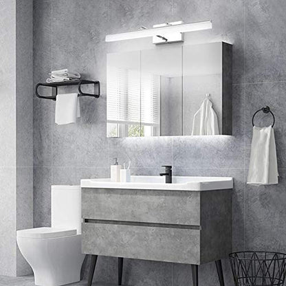 Aipsun 24 inch Modern LED Vanity Lights Adjustable Bathroom Vanity Light Fixtures Chrome Bathroom Light Fixture Over Mirror 5500K - color: Chrome, size: 23.6 in