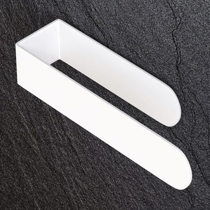 HUFEEOH Adhesive Hand Towel Holder, Kitchen Towel Rack Towel Bars Wall Mounted, Stainless Steel Bath Towel Holder for Bathroom Hotel Kitchen (8 inch, White) - color: White, size: 8 Inch