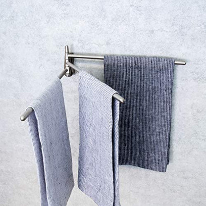 Better Houseware 2490 Wall-Mounted 3-Arm Stainless-Steel Towel Bar - color: Wall Mounted