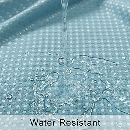 Mrs.Naturall Slate Grey Blue Shower Curtains for Bathroom,Bath Small Stall Shower Curtain Liner with Hooks Sets,36 x 72In,Pale Blue - color: Blue Grey, size: 36"W x 72"L (Pack of 1)