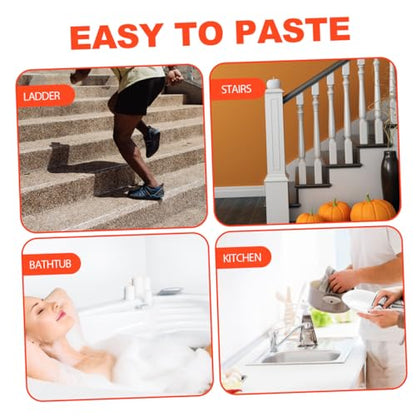 HOMSFOU Anti-slip Tape for Stairs and Floors, Waterproof Wear-resistant Adhesive Safety Grip Strip 10cm X 5m, Non-slip Sticker for Bathroom and Bathtub Safety