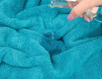 American Soft Linen 100% Cotton Luxury Turkish Towels, 6 Piece Towel Set | Soft Absorbent Quick Dry OEKO Tex Standard 100 Certificated Durable Machine Washable Premium Hotel Quality - color: Aqua Blue, size: (27"x54") + (16"x28") + (13"x13")