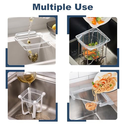 WYIRONG 200 PCS Large Kitchen Disposable Mesh Sink Strainer Bag for Meshmate Waste Rack, Sink Strainer Elastic Anti-Clogging Sink Drain Strainer Collecting Kitchen Food Waste Garbage - size: Large