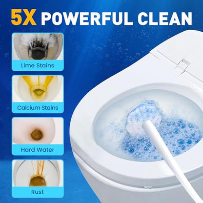 20 Pack Toilet Brush Refills, Disposable Toilet Cleaning Pads | Textured Toilet Scrubber Replacement Heads for Bathroom Cleaning, Designed for Everyday Household Use - size: 1 Count (Pack of 20)