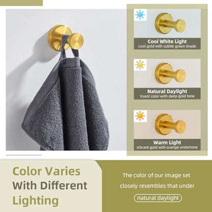 Angle Simple Towel Hook, Bathroom Hand Towel Holder, Brushed Dark Gold | Rustproof SUS304 Stainless Steel, Modern Compact Robe Coat Hook, for Shower Closet Entryway, Screws Mount - color: Brushed Dark Gold, size: 1 Pack