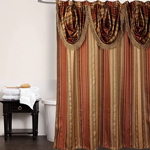 Zahari Home 13pc Contempo Bathroom Shower Curtain Sets Luxury Classic Shower Curtain & 12 Shower Curtain Hooks Contemporary Fabric Shower Curtain Unique Design Stylish Striped Shower Curtain Set - color: Contempo, style: Shower Curtain and 12 Shower Hooks