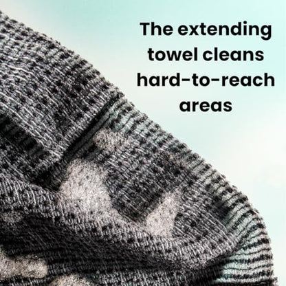 Full Body Scrubbing Shower Towel, Rich Lather Nylon Towel for All Skin Types, Easy Rinse and Clean, Exfoliate Dead Skin and Cleanse Impurities, Japanese Exfoliating Washcloth