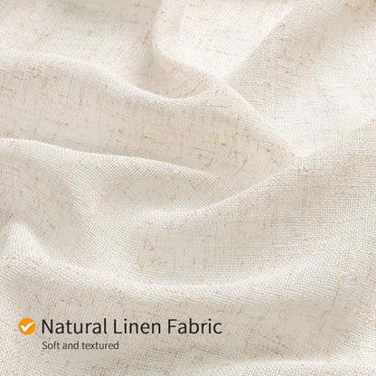 Small Stall Boho Farmhouse Shower Curtain Set with Liner, Linen Bohemian French Country Bath Curtain 36x72, Beige/Cream - color: Beige-liner Set, size: 36"W x 72"L (Pack of 1)