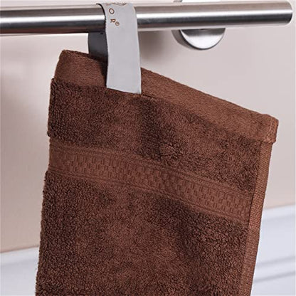 Superior Rayon from Bamboo Cotton Blend 6 Piece Towel Set, for Bathroom, Gym, Spa, Essentials, Includes; 2 Face Towels/Washcloths 13” x 13”, 2 Hand Towels 16” x 30”, 2 Bath Towels 30” x 54”, Cocoa