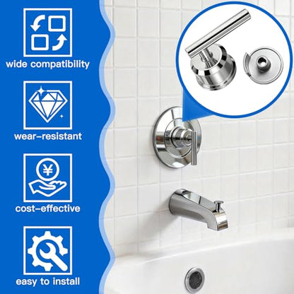 All Metal Replacement for Moen Tub/Shower Lever Handle, Compatible with Moen Posi Temp Shower Handle and for Cartridge,Single Handle Faucets for Adjust Water Volume and Temperature,Retro Chrome - color: Retro Chrome