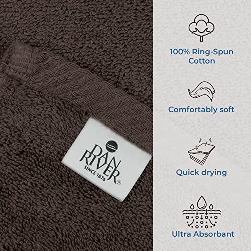 DAN RIVER Pack of 1 Oversized Bath Sheet, 40 x 80 Inches, Brown | 100% Cotton Jumbo Bath Towel with Extra Large Coverage, Lightweight Feel, Super Soft & Quick Dry - color: Brown, size: 40x80" Oversized Bath Sheet