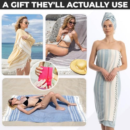 DEMMEX Organic Diamond Turkish Bath & Beach Towel | 100% Oeko-TEX Certified Turkish Cotton, Ultra-Soft, Quick-Dry, Lightweight, Compact & Oversized Luxury Peshtemal Towel, Prewashed, 71"x36", Brown - color: Brown