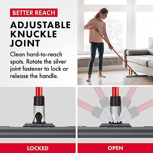 Heavy Duty Floor Squeegee for Concrete and Tile Floor - Silicone Squeegee Broom Floor Scrubber - Large Single Cast Rubber Blade Aluminum Long Handle 360° Swivel Joint - Garage Shower Window Cleaning - size: 17 Inch Blade - 1 Piece Handle