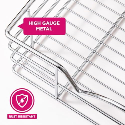 HOLDN’ STORAGE Pull Out Cabinet Organizer, Pantry Drawer, 30"W x 21"D x 5"H | Heavy-Duty Full-Extension, Roll Out Shelf for Pots, Pans & Under Sink Storage, Chrome, Require a 30.25"W Cabinet Opening - size: 30 Inch