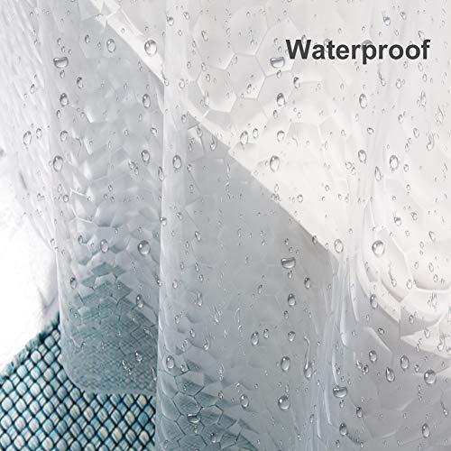Ryhpez Shower Curtain Liner - Clear Shower Curtain Set with Hooks | 72"x72" - color: Water Cube, size: 72"W x 72"L (Pack of 1)