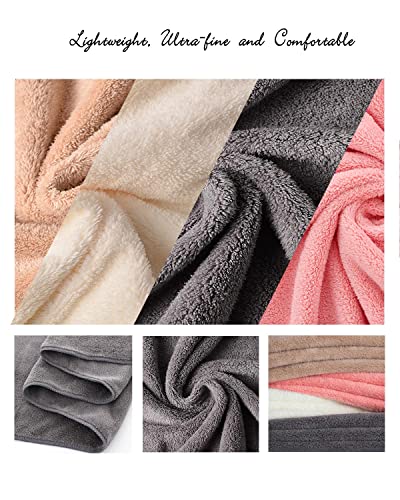 Lumimi Towels 4 Soft Microfiber Bath Towel Set Salon Gym Yoga Travel Super Absorbent Light Dry Fast Durable, 55" L x 27" W, 4 Piece Dark Grey - color: Dark Grey, size: 4 Bath Towels