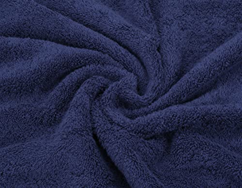American Soft Linen 100% Cotton Luxury Turkish Towels, 6 Piece Towel Set | Soft Absorbent Quick Dry OEKO Tex Standard 100 Certificated Durable Machine Washable Premium Hotel Quality - color: Navy Blue