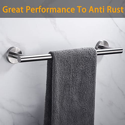 Nolimas Brushed Nickel Bath Towel Bar Single Bars Towel Rack Rod Classic Wall Mounted SUS304 Stainless Steel Bathroom Towel Holder Toilet Kitchen Towel Shelf Single Layer,18 inches - color: Brushed Nickel, size: 18inch
