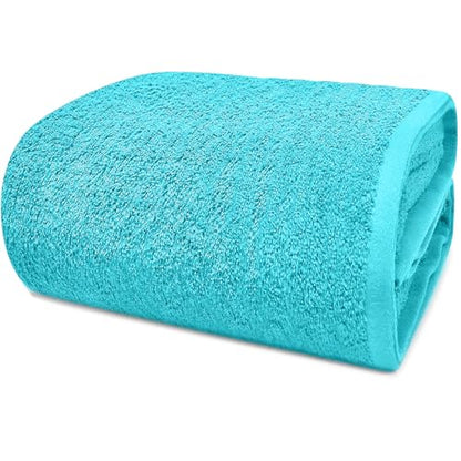 DAN RIVER Pack of 1 Oversized Bath Sheet, 40 x 80 Inches, Aqua | 100% Cotton Jumbo Bath Towel with Extra Large Coverage, Lightweight Feel, Super Soft & Quick Dry - color: Aqua, size: 40x80" Oversized Bath Sheet