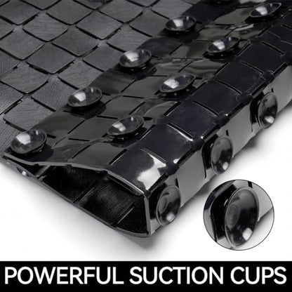 Hargiis Non-Slip Bathtub Mat, Anti Slip Shower Mat, Fast Drying Bathtub Mats, Foot Scrubber Mat, Anti Slip Mat for Tub, Floor, Bathroom, Kitchen, Home, Hotel (Black 32"×15") - color: Black