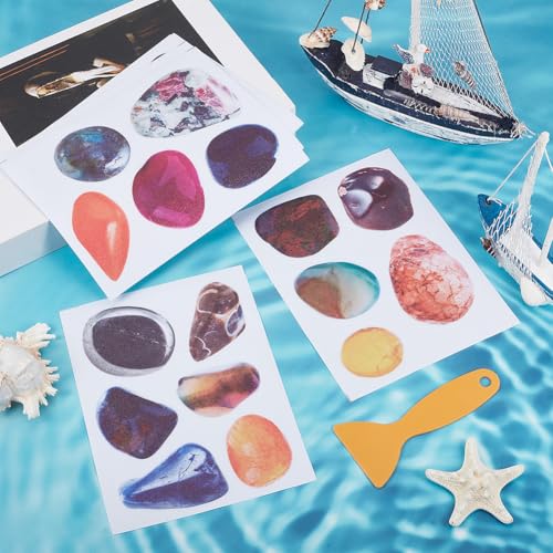 3 Pages Non Slip Bathtub Stickers Bulk Sea Shell Bath Tub Non Slip Stickers with Scraper Plastic Adhesive Ocean Animal Conch Slippery Floor Decal for Shower and Bath Tub Home Decorations - style: Marine Animal 2