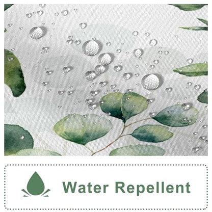 AWERT Small Half Size Stall Shower Curtain with 6 Hooks Shower Stall Curtain 36 x 72 Plant Sage Green Leaves 36 inch Bathroom/RV and Camper (Green Leaves) - color: Green Leaves, size: 36"W x 72"L (Pack of 1)