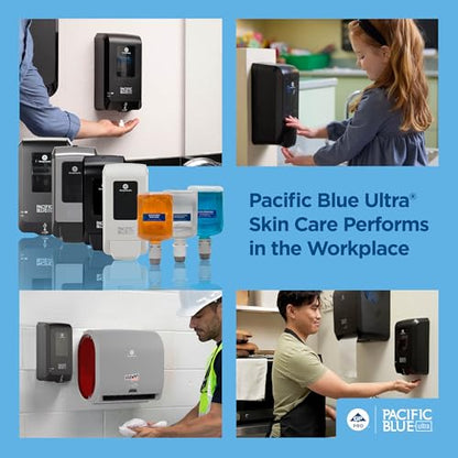 Pacific Blue Ultra Wall-Mounted Manual Dispenser for Foaming Hand Soap and Hand Sanitizer by GP PRO (Georgia-Pacific), Brushed Stainless, 53060, 11.5" W x 5.6" D by 4.4" H - size: 1 Count (Pack of 1)