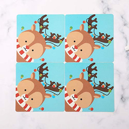 YiZYiF 12Pcs Non-Slip Bathtub Stickers Bathroom Shower Treads Cute Animal Kindergarten Decal for Kids Room Stairs Floors Pools (Owl, Zebra, sika Deer Randomly) Random Color 12 * 12cm