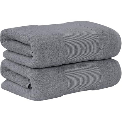 Modern Threads - Air Cloud 2-Pack 100% Zero-Twist Cotton Bath Sheet Set - Super Absorbent & Quick Dry - 500 GSM - Soft & Plush, Charcoal - color: Charcoal, size: 2-Pack Bath Sheet