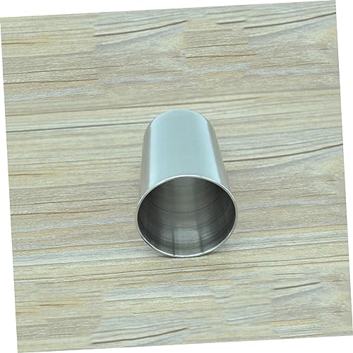 2pcs Stainless Steel Bathroom Tumbler Set 180ml Waterproof Toothbrush Cup Silver for Home and Travel Use - size: 6X6cm
