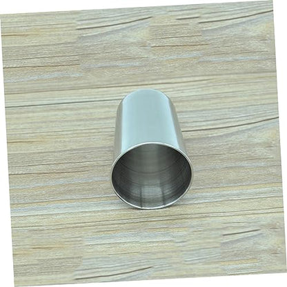 2pcs Stainless Steel Bathroom Tumbler Set 180ml Waterproof Toothbrush Cup Silver for Home and Travel Use - size: 6X6cm