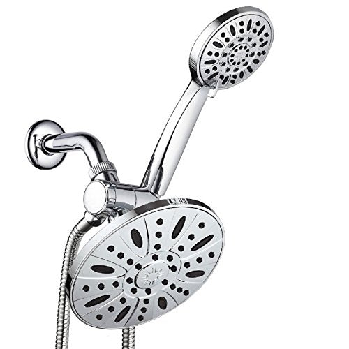 AquaDance 7" Premium High Pressure 3-Way Rainfall Combo Combines The Best of Both Worlds-Enjoy Luxurious Rain Showerhead and 6-Setting Hand Held Shower Separately or Together, Chrome | Enjoy Luxury 7-inch Showerhead & 6-mode Hand Shower Separately or Toge