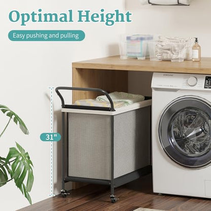 Laundry Hamper with Wheels - 2 Section Laundry Basket 140L, Removable Washable Bags, Height-Fitted Rolling Laundry Cart for Laundry Room & Bedroom - size: 140L(2-Section)