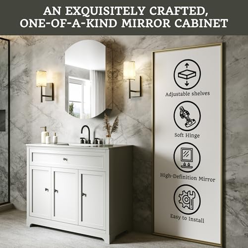 20 x 31 in Medicine Cabinet with Mirror and Side Panels, Silver | Surface or Recessed Medicine Cabinet Mirror with Storage, Adjustable Shelves, Aluminum Alloy Frame, Assembly Required - size: 20''x31''(V2)