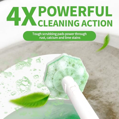 Toilet Brush for Clorox, Toilet Bowl Cleaner Refill Pads,80 Count | Compatible with Clorox Toilet System, Pre-Loaded Cleaner, 3-Layer Scrub Pads, 4X Cleaning Power , Light Scent - size: 80 Count Green